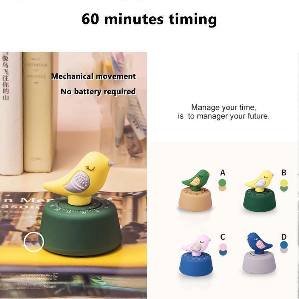 Cute Cartoon Bird Timer Kitchen Alarm Timer Time Management Tool  Countdown Clock Reminder Timer for Reading Cooking