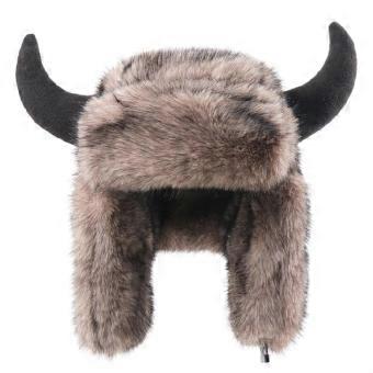 Modieuze wintermutsen voor buiten met een decoratieve hoorn, voorzien van een zachte, thermisch isolerende voering. Ideaal voor liefhebbers van skiën.