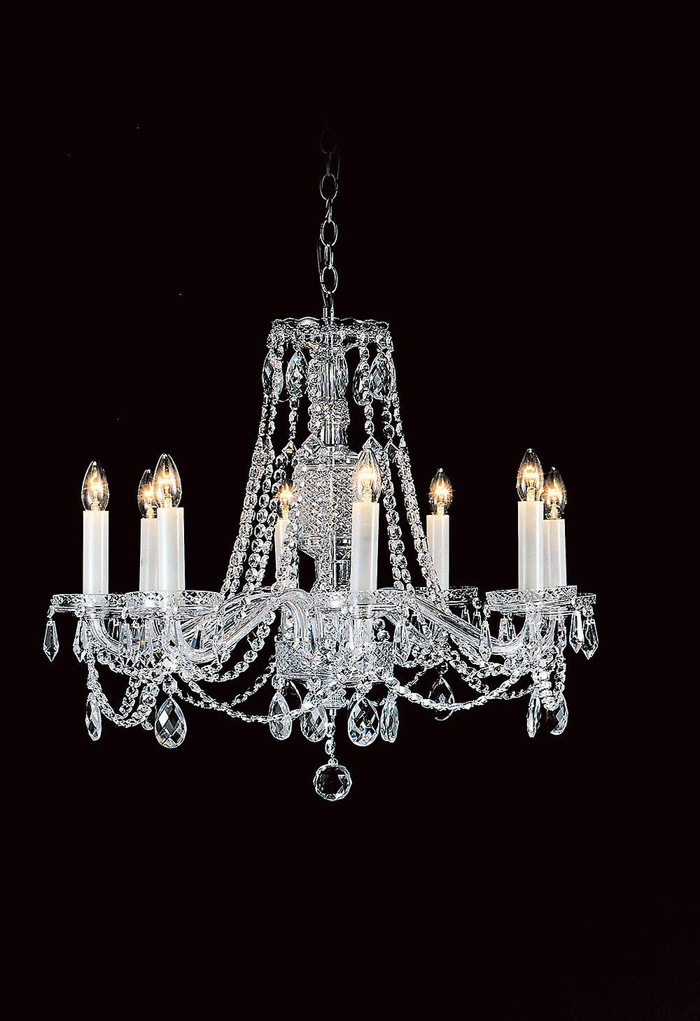 Opava Lead Crystal 8 Arm Chandelier