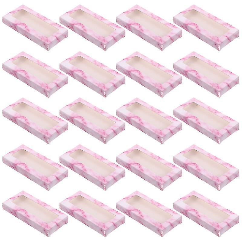 11X5.2cm Pink Refillable Makeup Palettes & Cases 40pcs Empty Eyelash Box Eyelash Holder Case Marble