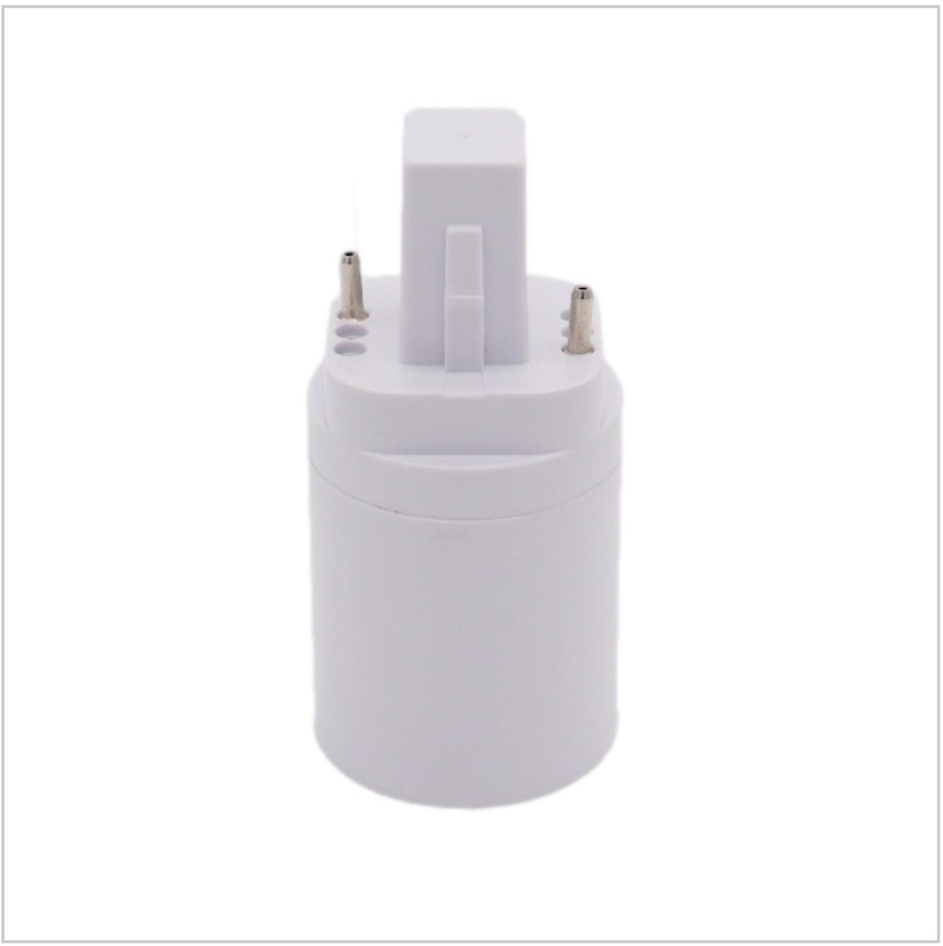 Light Lamp AdapterG24 to E27Bulb Holder Socket Converter 2 Pin Holder Socket Converter lamp Holder(4 pcs, white)