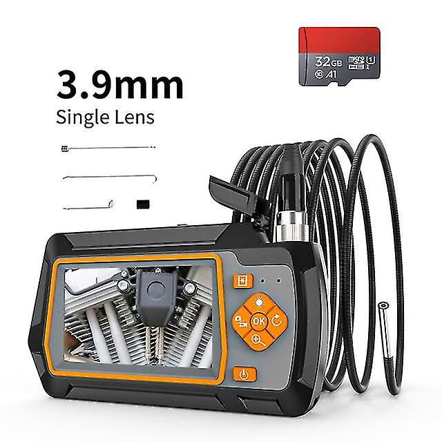 1080p 5.5mmデュアルレンズ内視鏡カメラ4.3 "ips LCD 2.0mp HD検査カメラ付き6 Led 32gb Tf用車下水道検査用