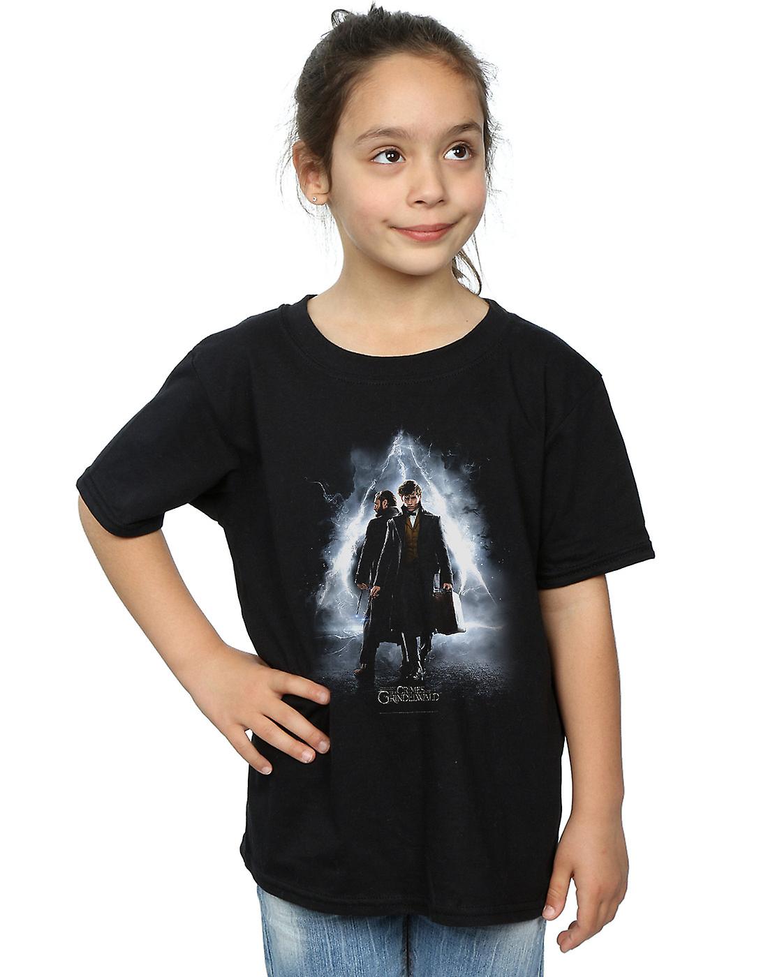 Fantastic Beasts Girls Newt And Dumbledore Poster T-Shirt