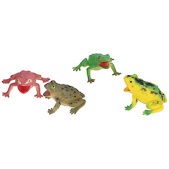 4 pz Alta Simulazione Rospo Modello Colore Brillante Rospo Giocattolo Set Tricky Squeeze Rospo Giocattoli per i bambini