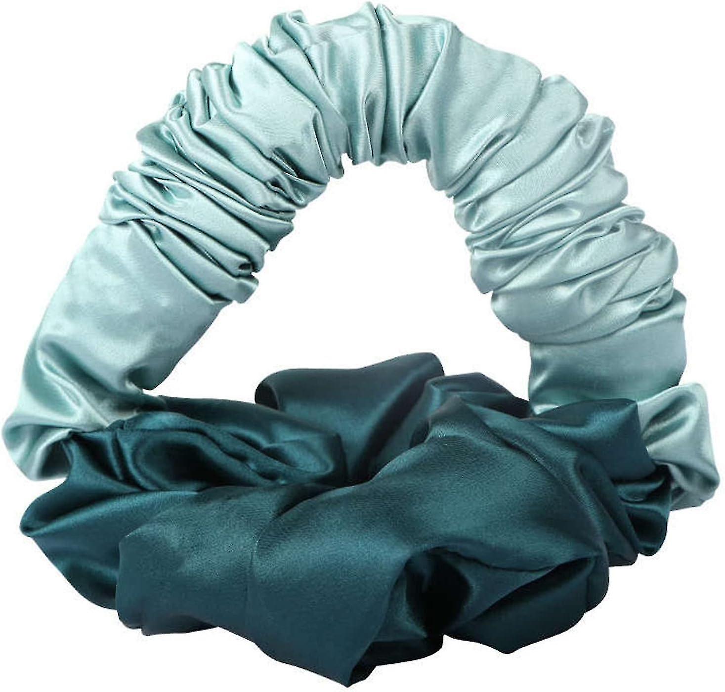 Heatless Curlers Headband, Lazy Hair Rollers Overnight Curls Headband(blue)