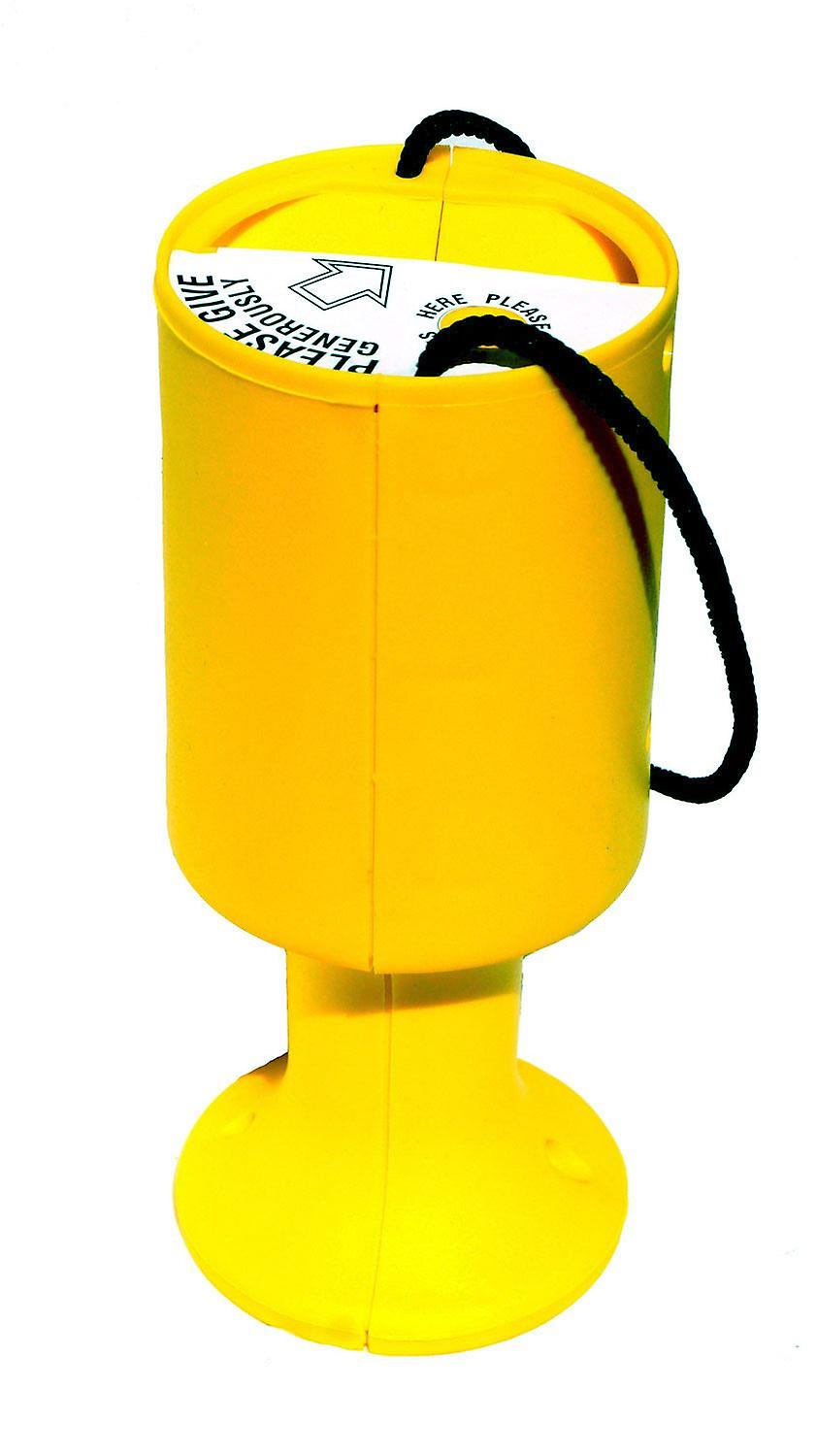 50 Round Charity Money Collection Boxes - Yellow
