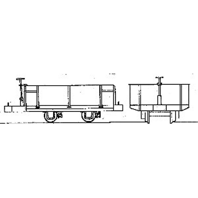 Dundas DM31 Festiniog Railway 4-Wheel Hudson Steel Bodied Open Wagon OO9 / HOe Plastic Unpainted OO9 Scale model
