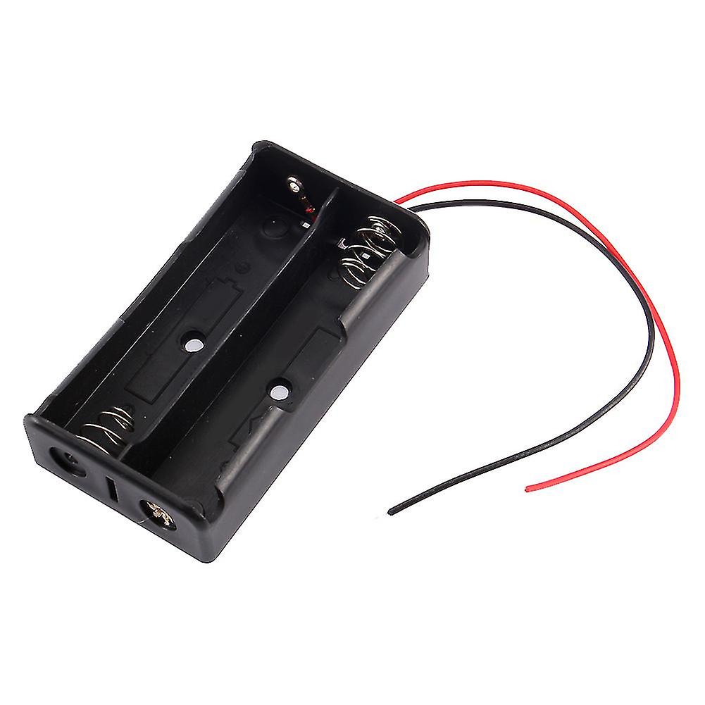 Plastic Battery Holder Storage Box Case For 18650 Rechargeable With Wire Lead