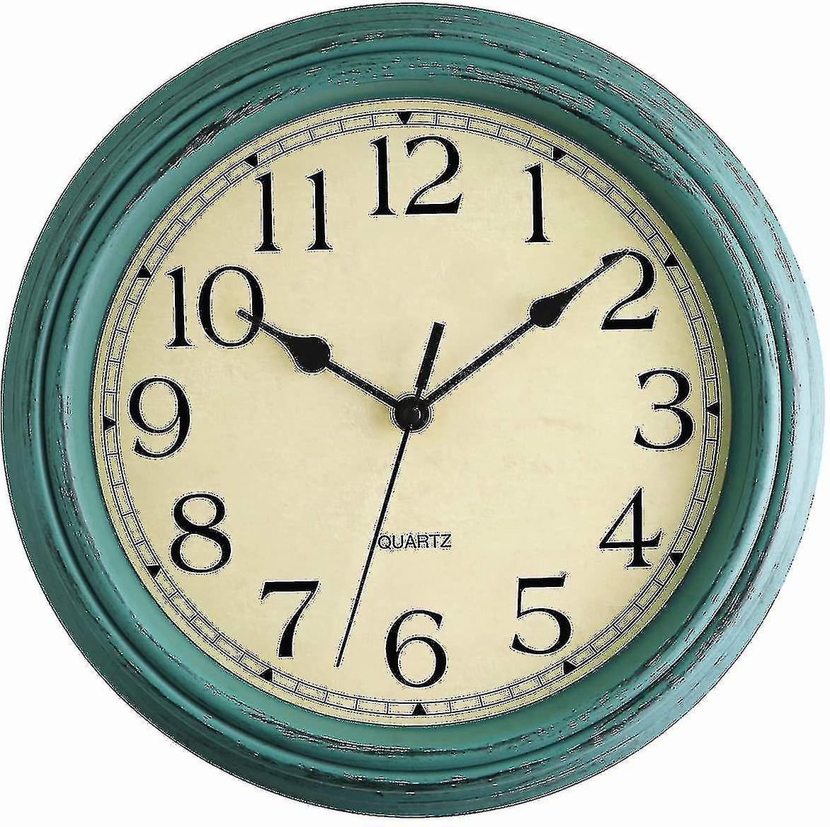 Silent No Tick Round Retro Quartz Clock Wall Clock (12 Inches)