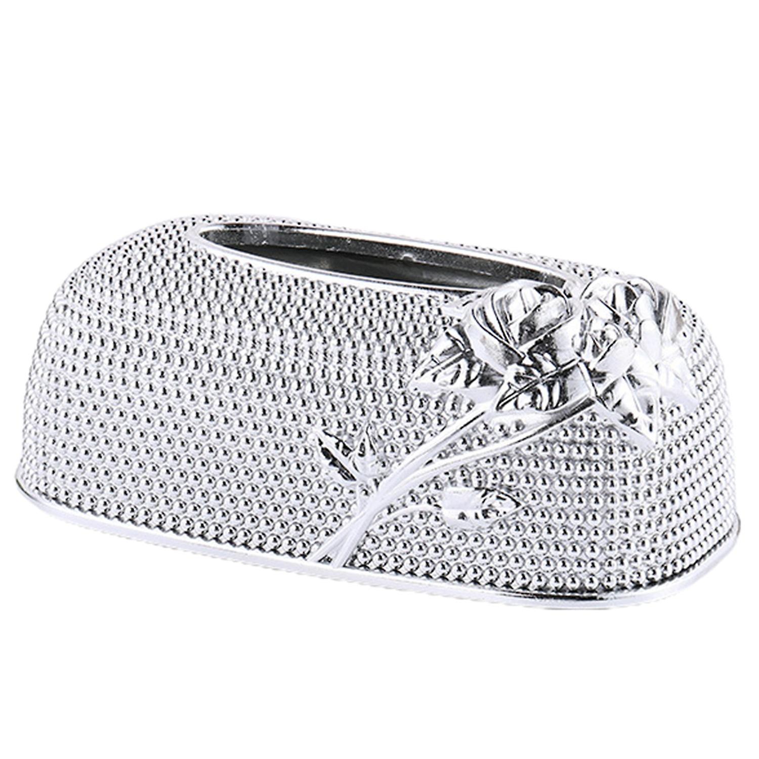 Embossing Rose Pattern Tissue Box Plastic Artistic Ambience Napkin Case Home Decor