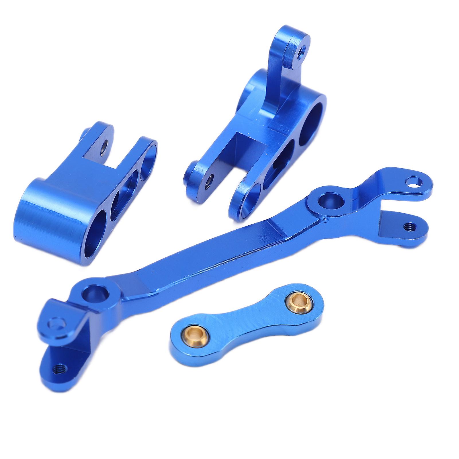 Aluminum Alloy Steering Parts Set Lightweight Strong Easy to Install Remote Control Car PartsBlue