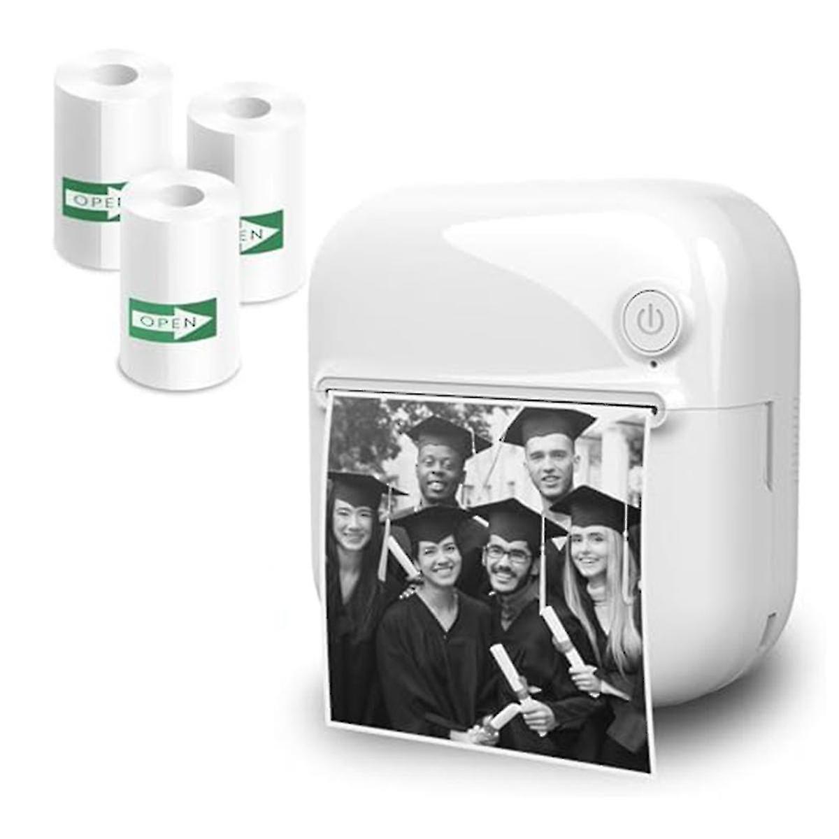 Sticker Printer, Mini Printer, Inkless Sticker Printer, Mini Sticker Printer, 3 Rolls Sticker, Study Notes