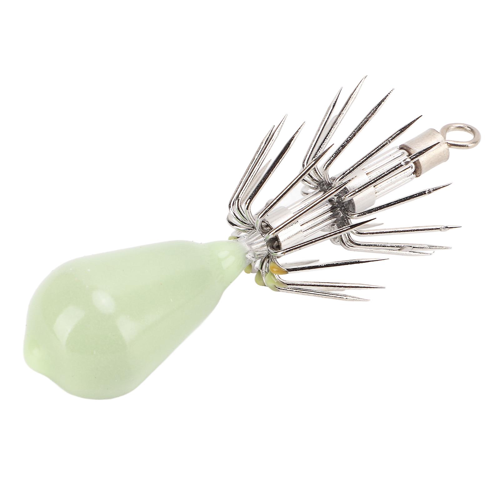Glow in The Dark Luminous Octopus Jig Hooks 22g for Saltwater