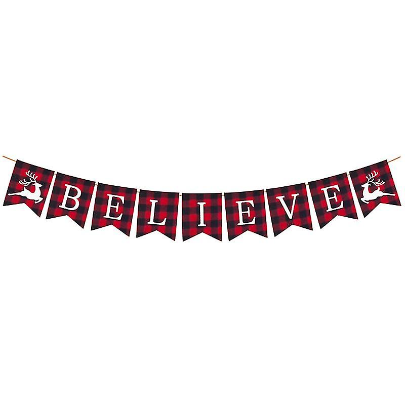 1pcs Christmas Letters String Flag