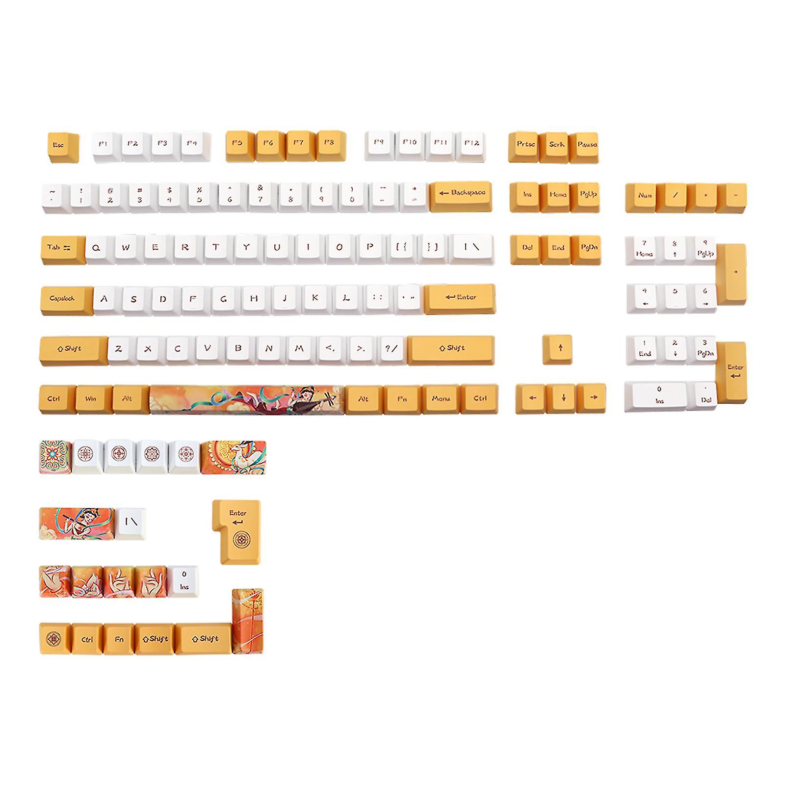 124keys Oem Profile Custom Keycap Pbt Dye Sublimation For Gk61 Sk61 Tkl87 108