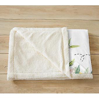 Cute Bee Sherpa Blanket Honeycomb Bee Fleece Throw Blanket Sweet