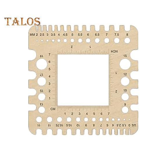 Knitting Needle Gauge Ruler US Size Crochet Hooks Ruler Compact Measure Crochet Knitting Needle Gauge Sewing Knitting Tools Ruler for Beginners