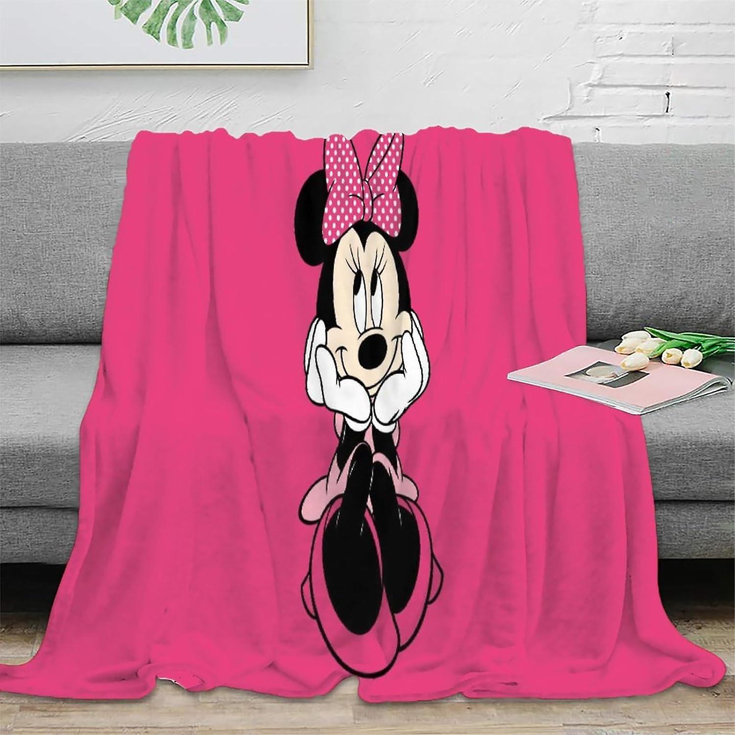 SHAARI 3D Mickey Mouse Flannel Throw Blanket,Winter Warm Sofa Bed Cartoon Mouse Throw Blankets Picnic Blanket Throw Over Soft Plush Garden Cosy Chair