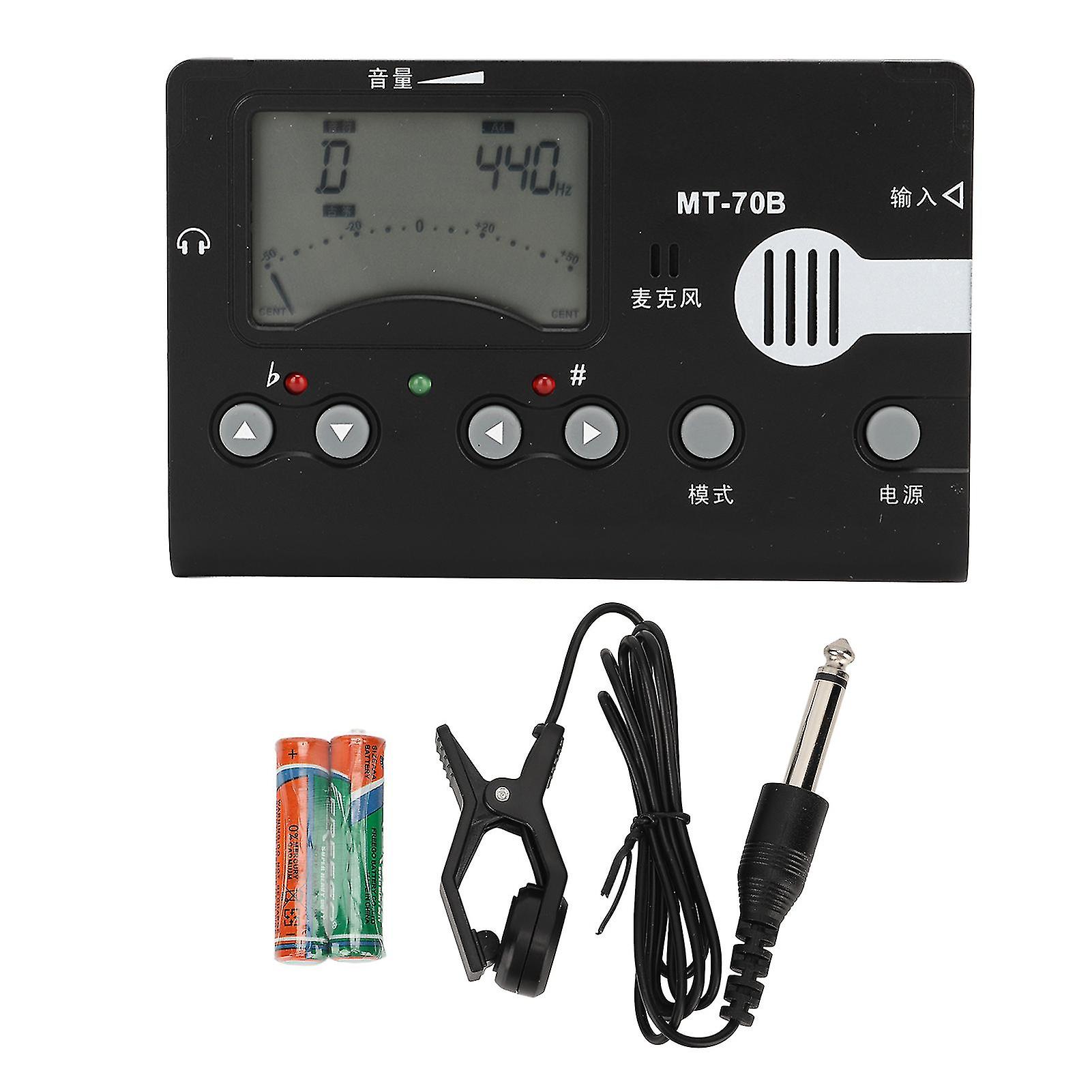 Digital Metronome Tuner MT 70B with Large LCD Display - Guzheng Tuner and Tone Generator