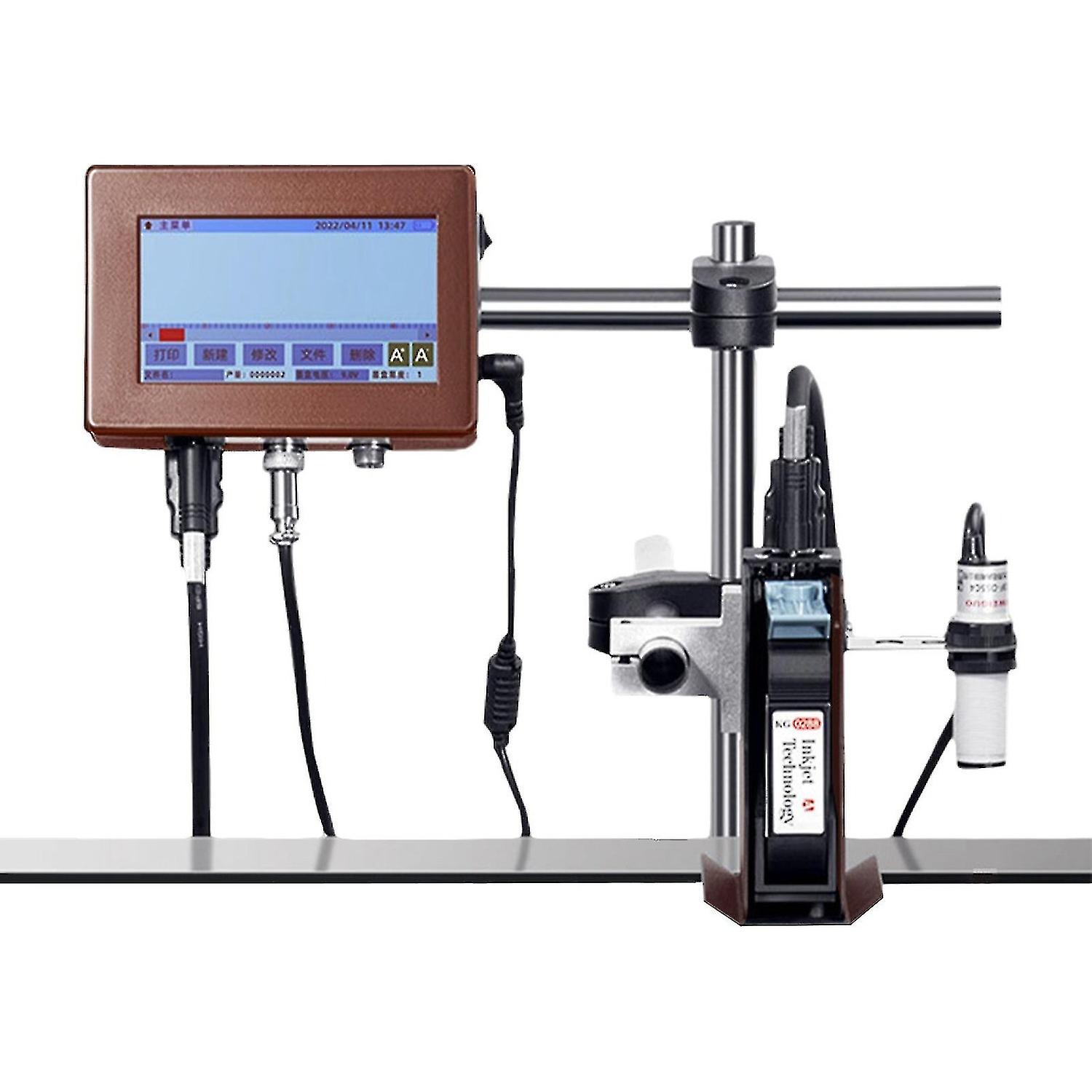 Inkjet Printer Code Date Barcode Inkjet Printer Scanner Machine With Shelf Fk