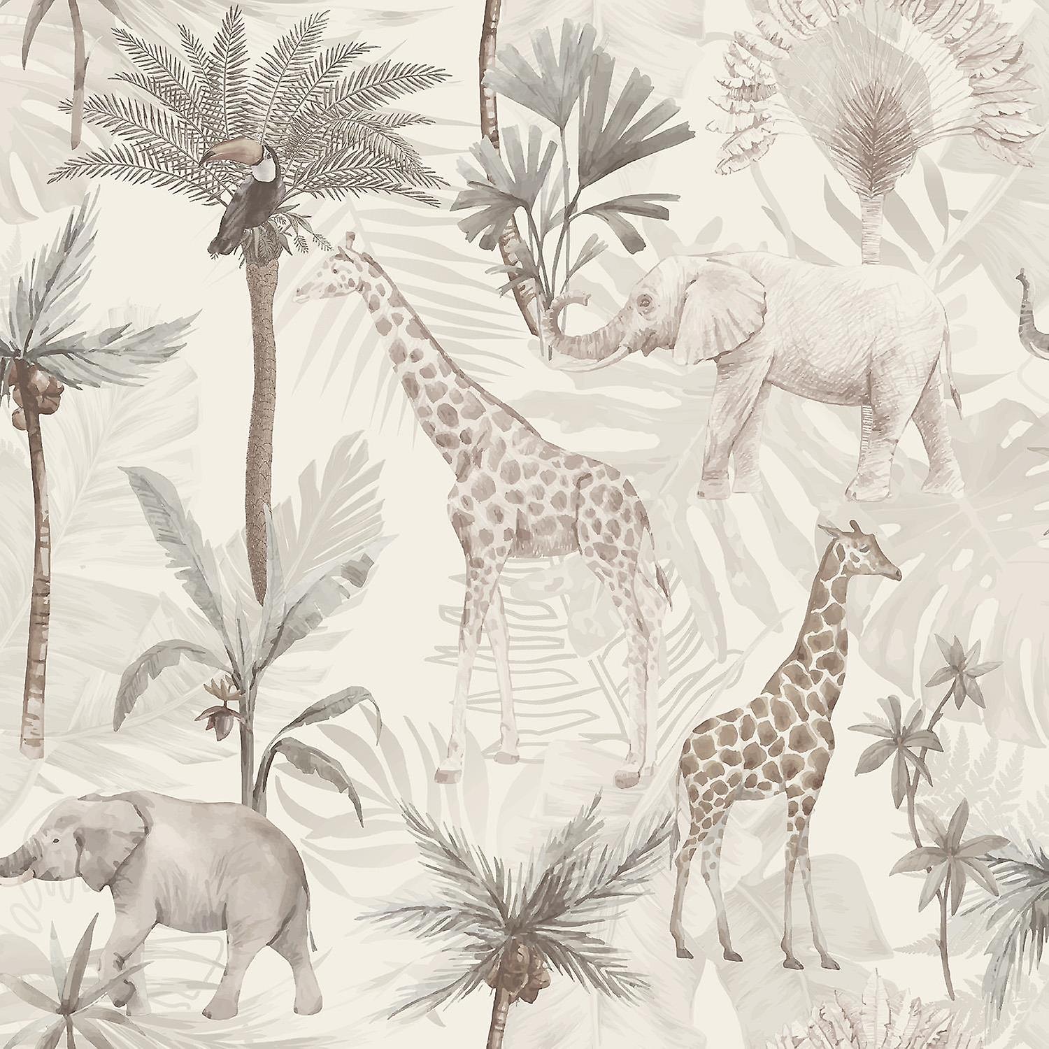 Arthouse Serengeti Animals Neutral Wallpaper