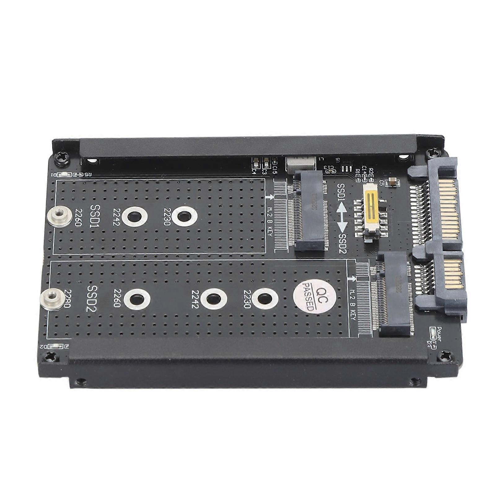 Dual NGFF B M Key M.2 SSD Card 6Gbps SATA III Interface 2.5inch SATA Combo HDD Disk Drive Enclosure for 2230 2242 2260