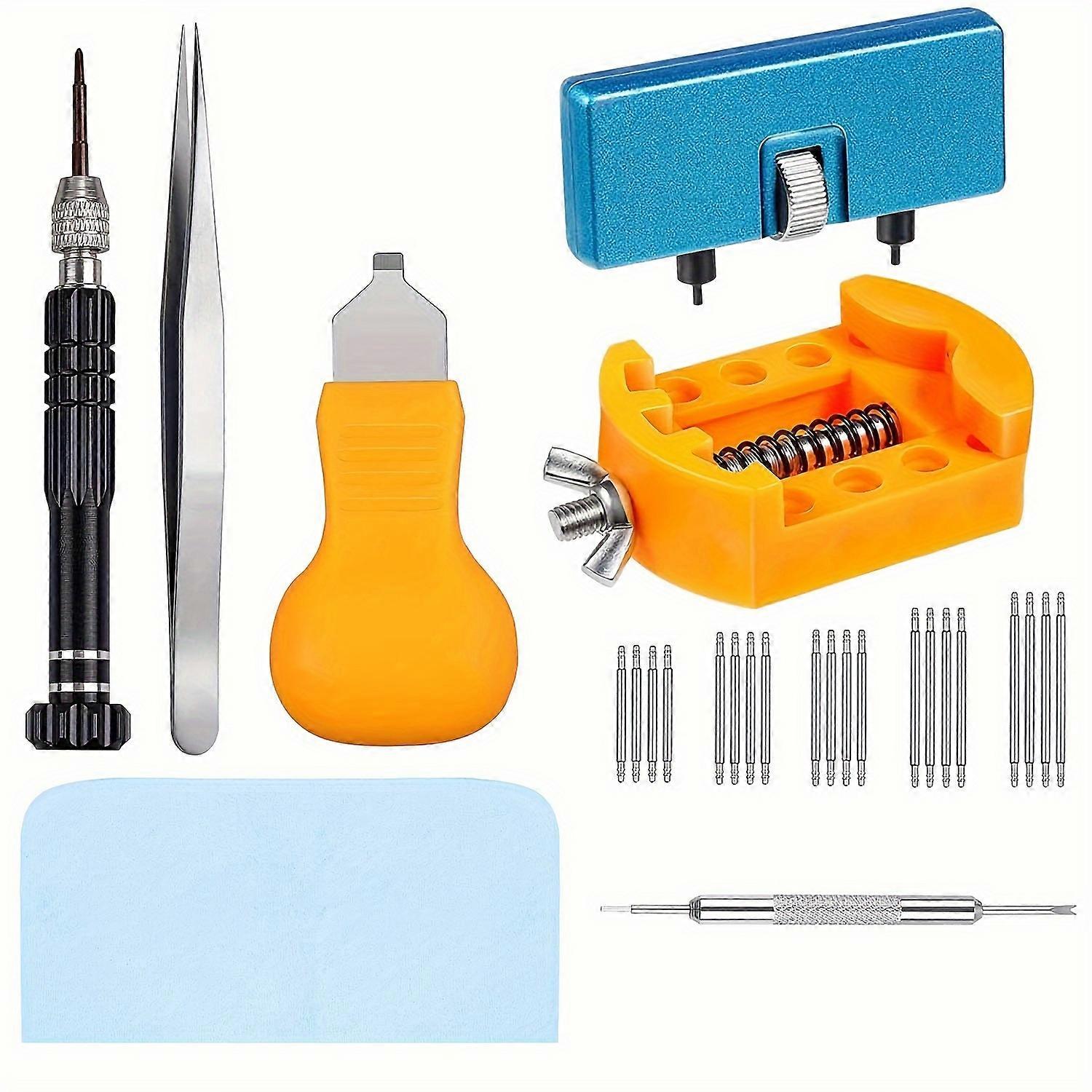 32 Piece Watch Battery Replacement Kit, Watch Repair Screwdriver, Watch Band Replacement Tool, Watch Wrench Back Remover, Watch Case Opener, Watch Bac