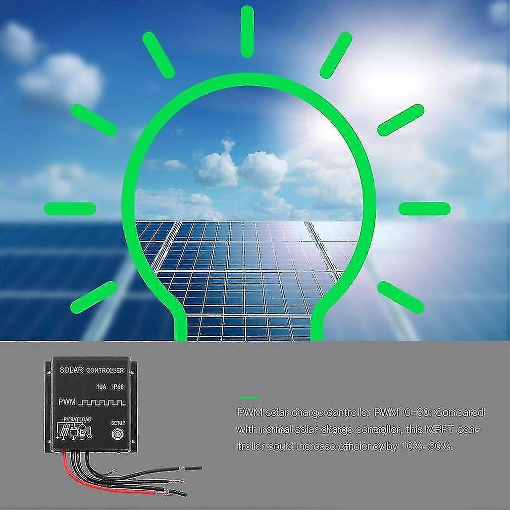 Lcd Waterproof Solar Panel Battery Regulator Charge Controller Auto Switch
