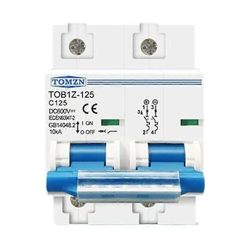 Circuit Breaker, DC MCB for Solar PV 2P 125A 600V Circuit Breaker PV Battery System