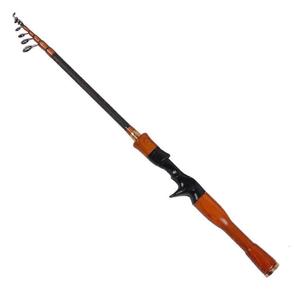 Carbon Telescopic Fishing Rod 168cm Ul Adjustable Telescopic Lure Rod Throwing Rod Solid Wood B