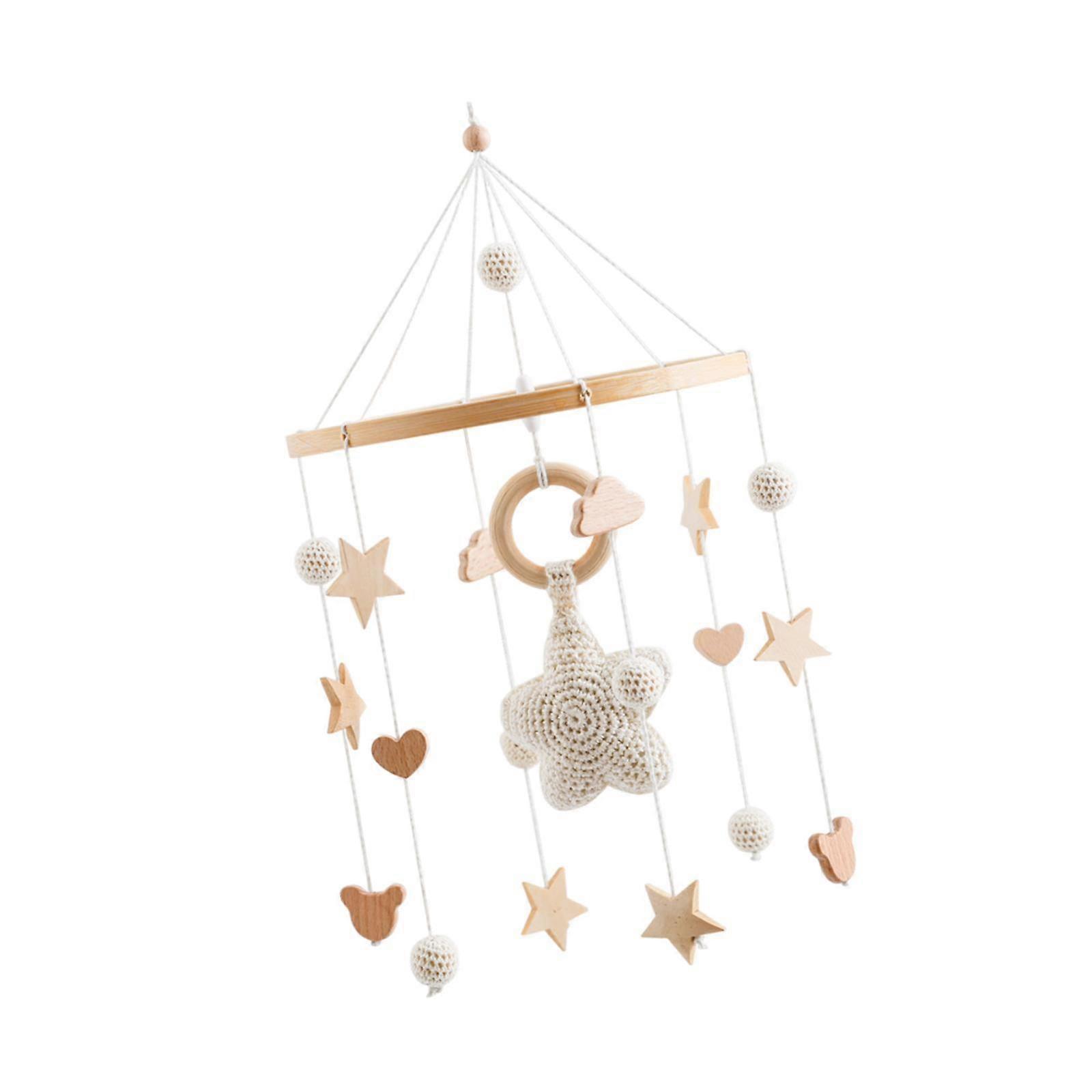 아기 보육 침대 모바일 보육 침대 장식 행잉 침대 벨 장난감 유아 베이지 스타