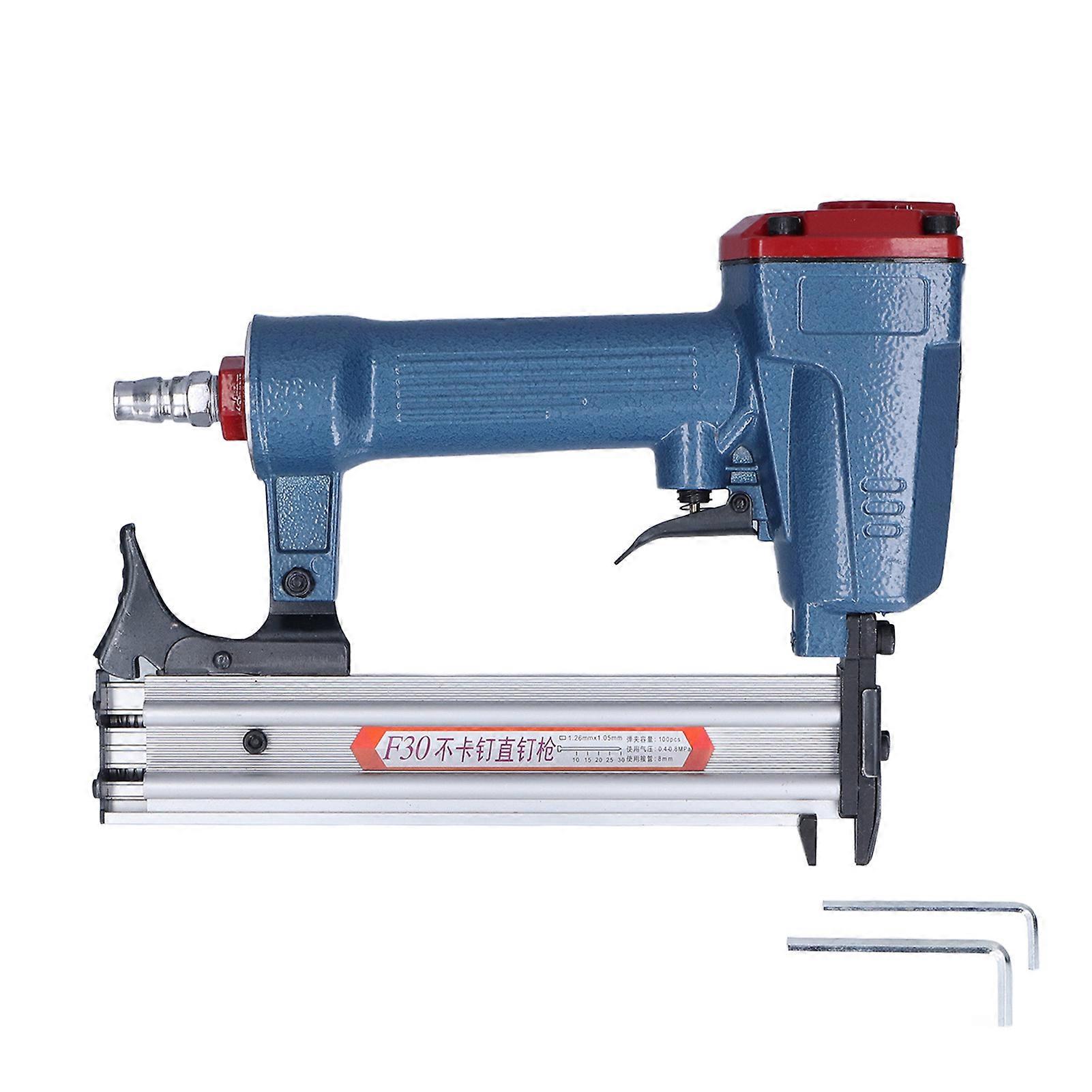 Air Nail Gun Pneumatic Farming Nailer 100Pcs Capacity for Decoration Woodworking