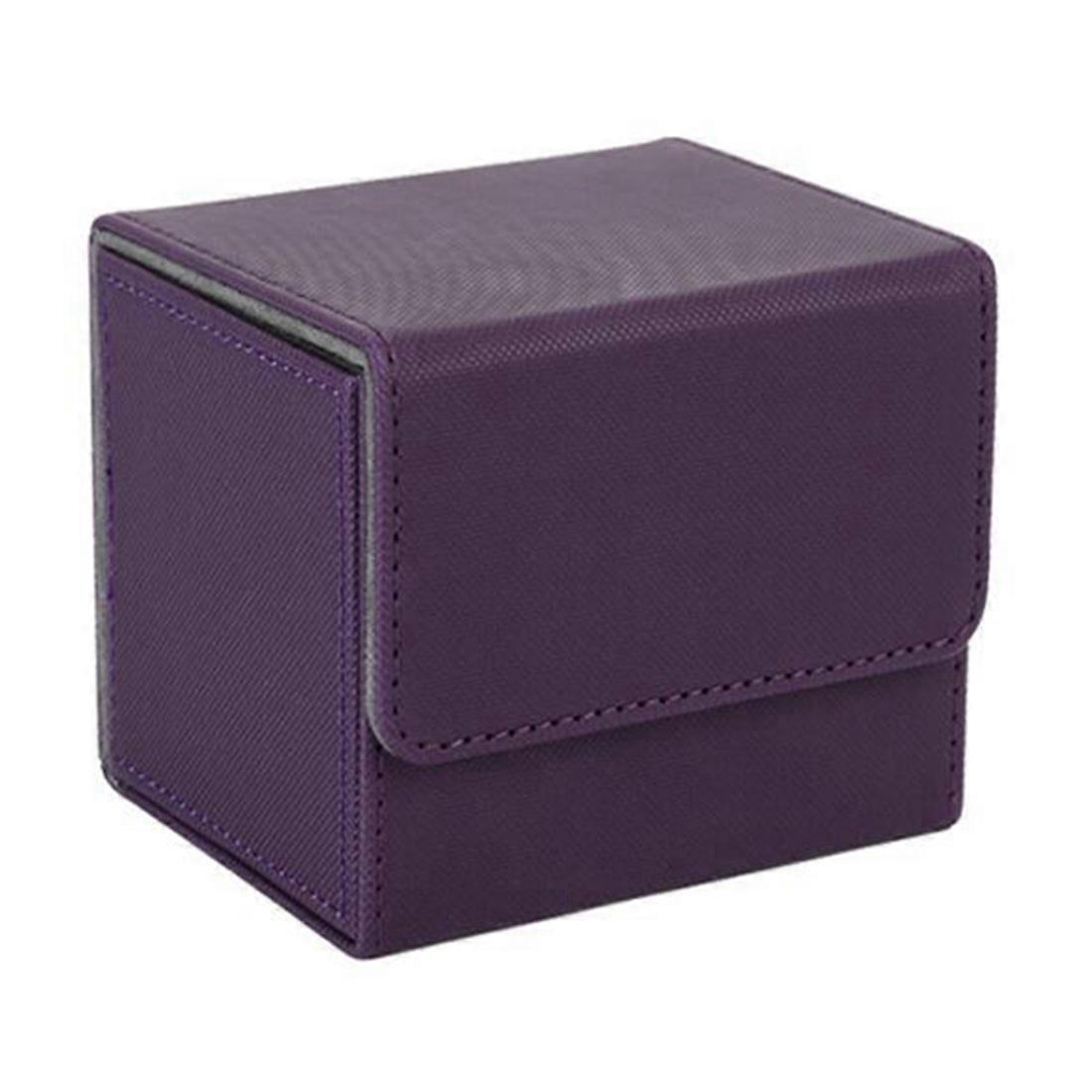Card Box Side-Loading Card Box Deck Case for Yugioh Card Binder Holder 100+,Purple