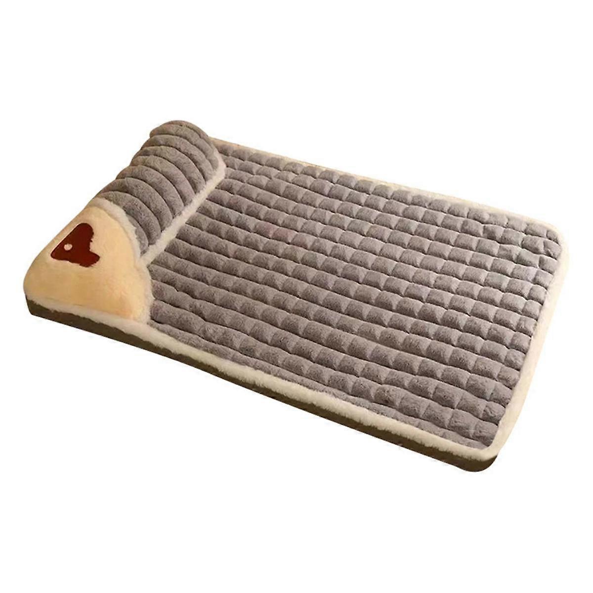 Cama para perro con protección cervical, desmontable, cómoda y cómoda, color gris