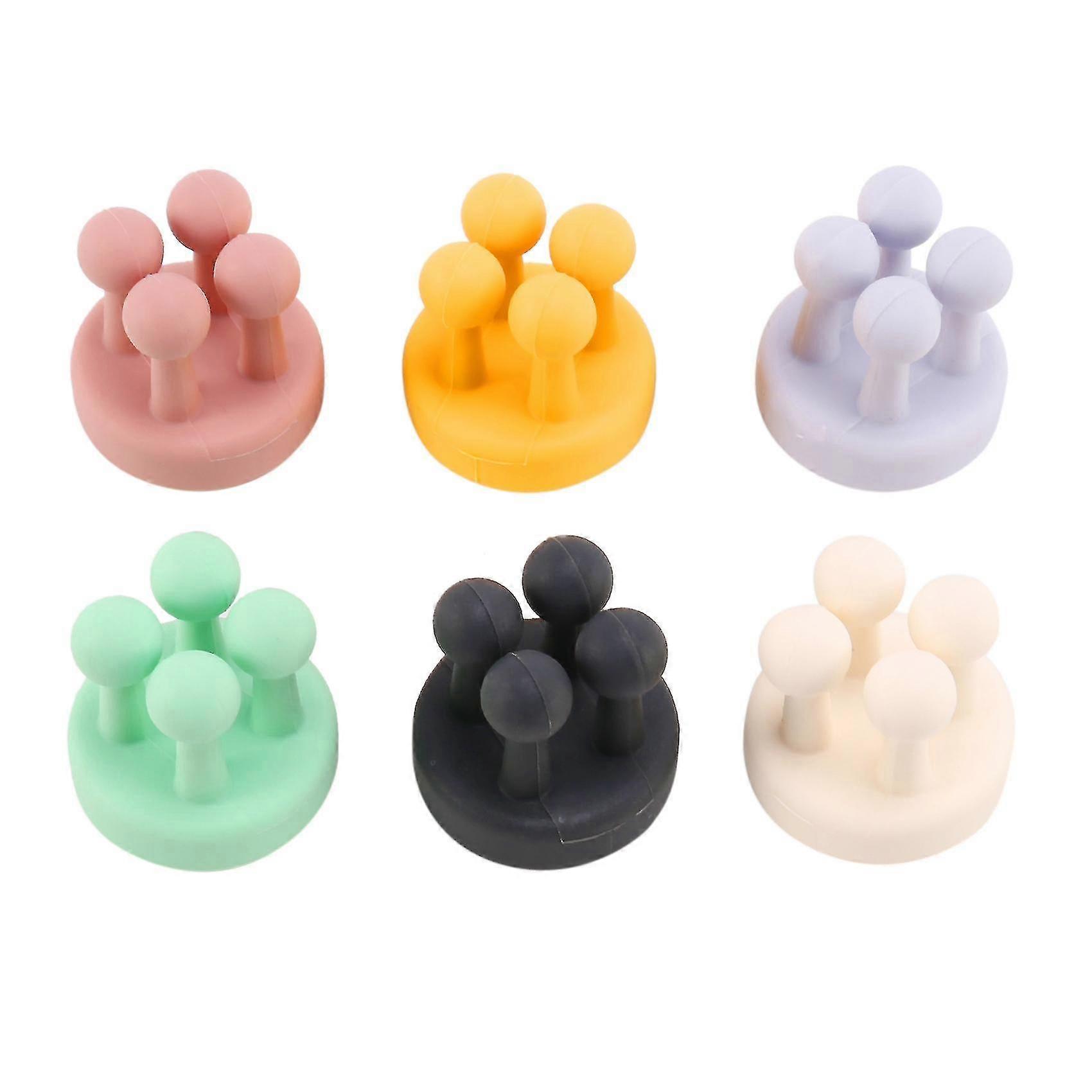 adhesive hooks plug cable utility silicone hooks (6 pcs 6 color)