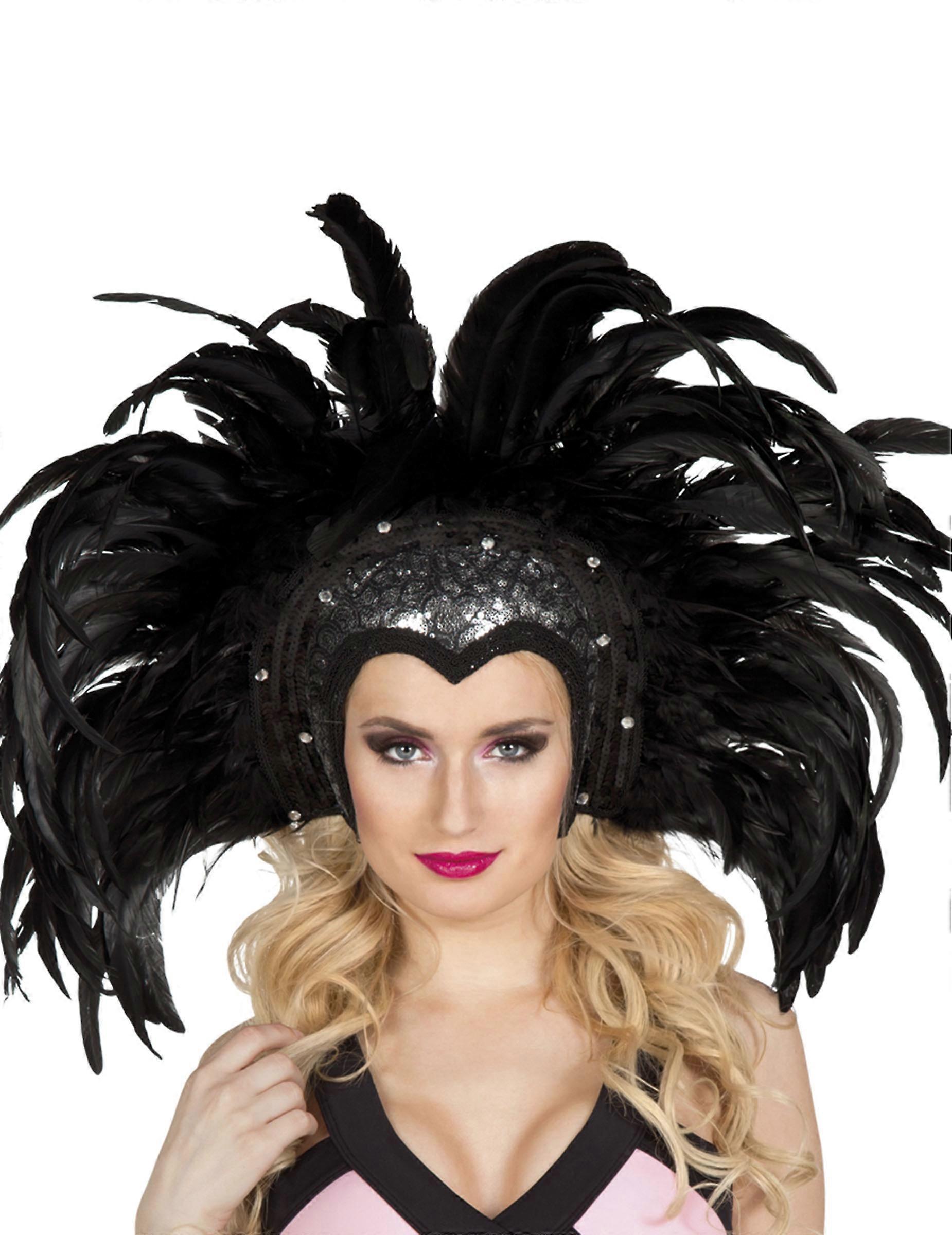 Brazilian headdress with black feathers