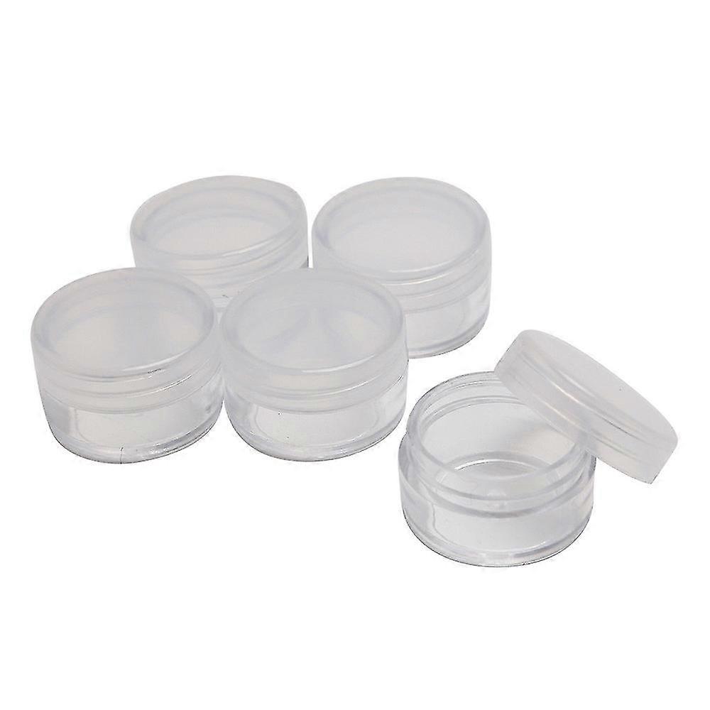 Clear Plastic Sample Container Mini Bottle Pot Jars Cosmetic Tools 5ml