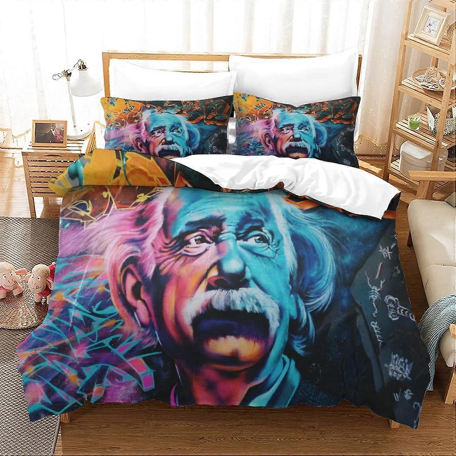 Duvet Cover Set D Art Electric Blue Pieces Ultra Soft Microfiber