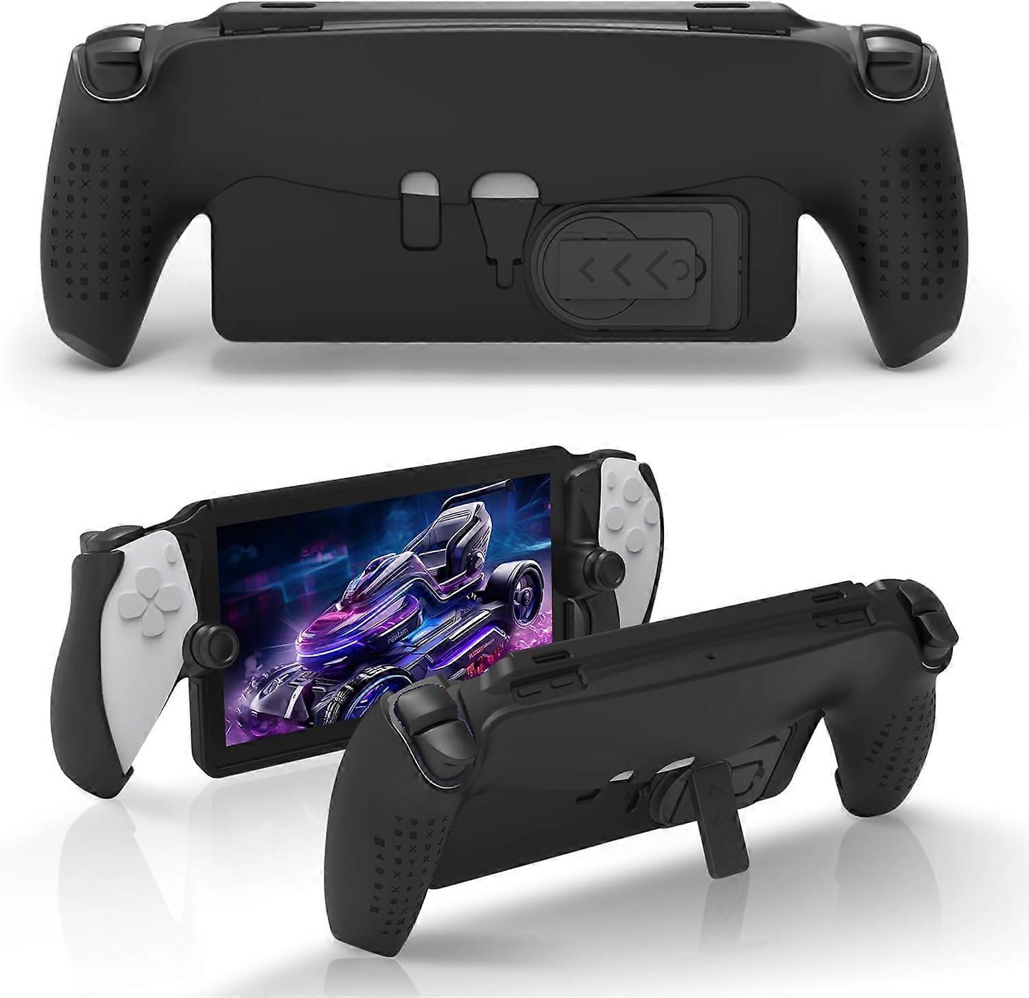 Protective Case Cover for Playstation Portal Remote Player- Soft TPU Case Cover with Stand for Ps Portal
