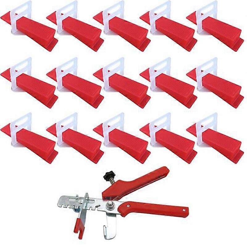 201Pcs Tile Leveling System 2Mm 100Pcs Clips+100Pcs Wedges +1Piece Plier Plastic Tiling Tools Tile Spacer