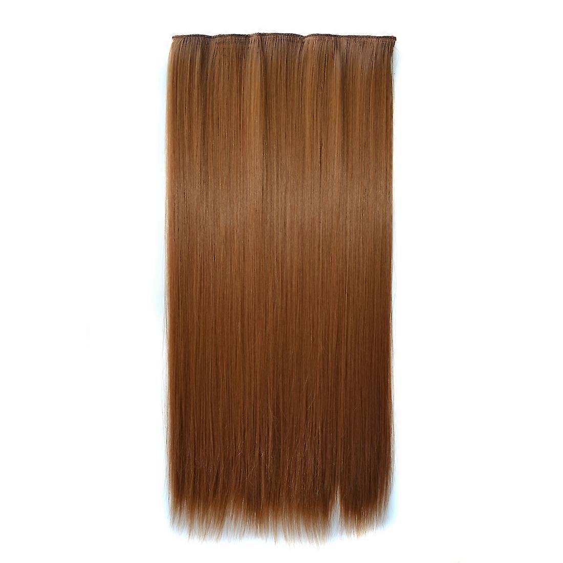 26# One-piece Seamless Five-clip Wig Long Straight Wig