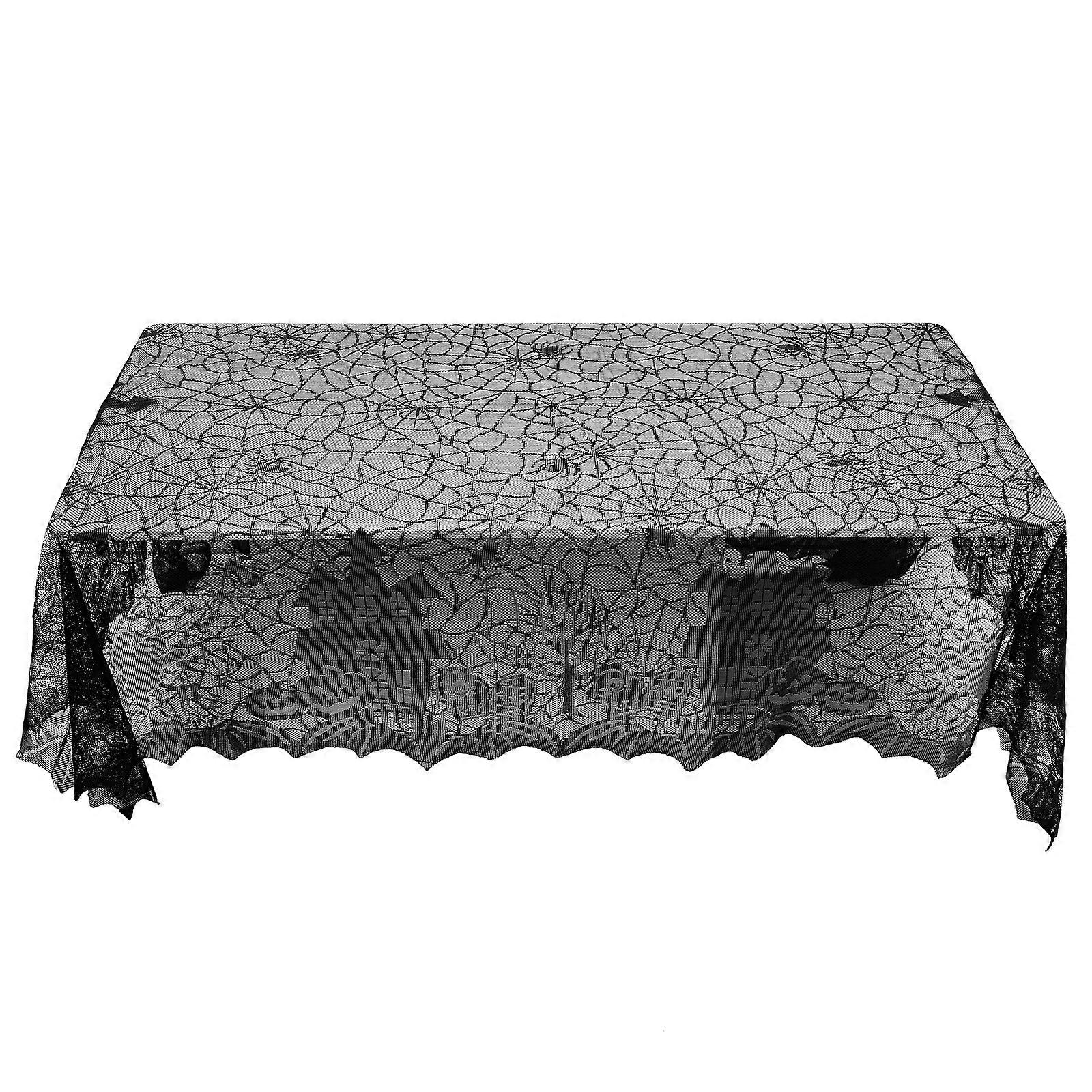 Halloween Lace Spider Web Tablecloth Spider Web Table Runner Lace Spider Web Fireplace Decor
