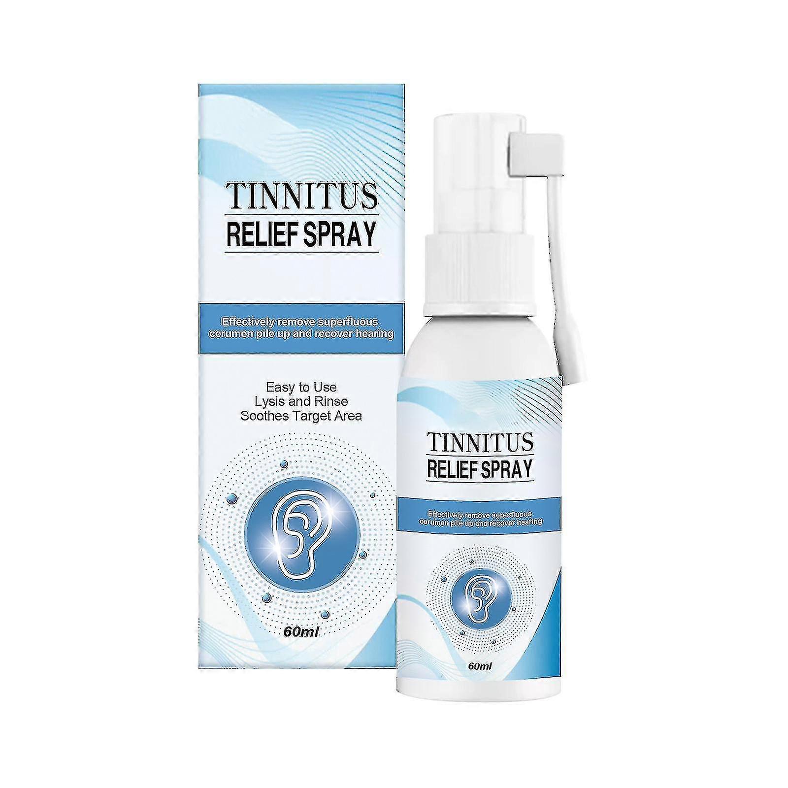 Tinnitus Relief Spray, Tinnitus Relief For Ringing Ear, 60ml Organic Herbal Drops For Tinnitus Improve Listening, Reduces Ear Noise