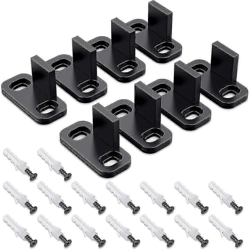 8 Pieces Sliding Barn Door Floor Guides Closet Door Guides Hardware Plastic Simple Floor Bottom Tra