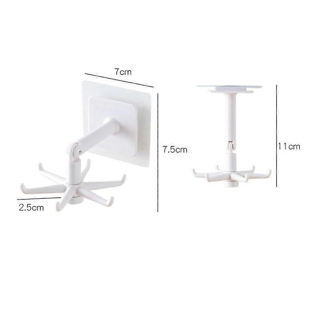 360 Degrees Rotating Folding Hook - Self-adhesive - 180 Degrees Vertical Flip Hook - Kitchen Hooks