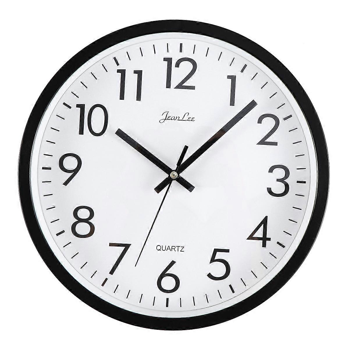 10-inch Minimalist Wall Clock Creative Silent Clock for Decoration (Black Frame)