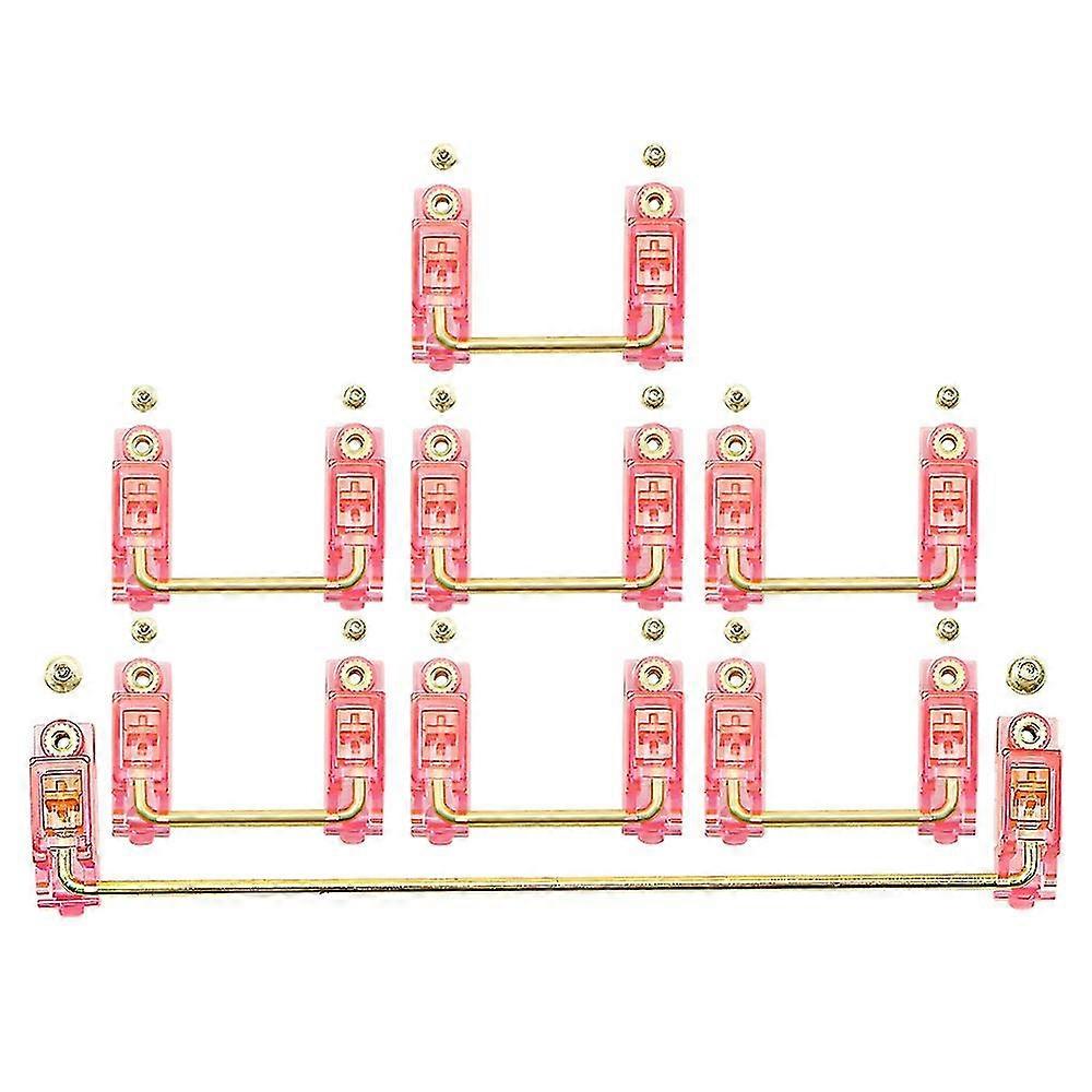 Transparent Pink Gold Plated Pcb Screw In V2 Stabilizer For Custom Mechanical Keyboard Gh60 Xd64 Xd84 6.25x 2x 7x Xd96,b