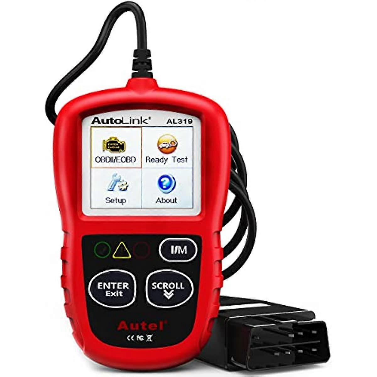 Autel OBD2-Scanner Autolink AL319 Codeleser Lesen und Löschen von Codes Überprüfen des Zustands Emissionsmonitor Status Leistungsstarkes Scan- und Autodiagnosetool