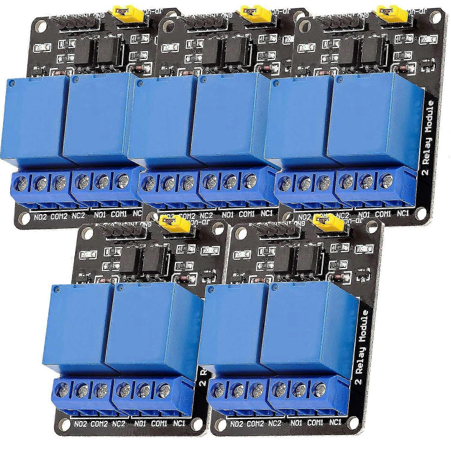 5pcs 2-relay Module 5v With Optocoupler Low-level Trigger, Compatible With For