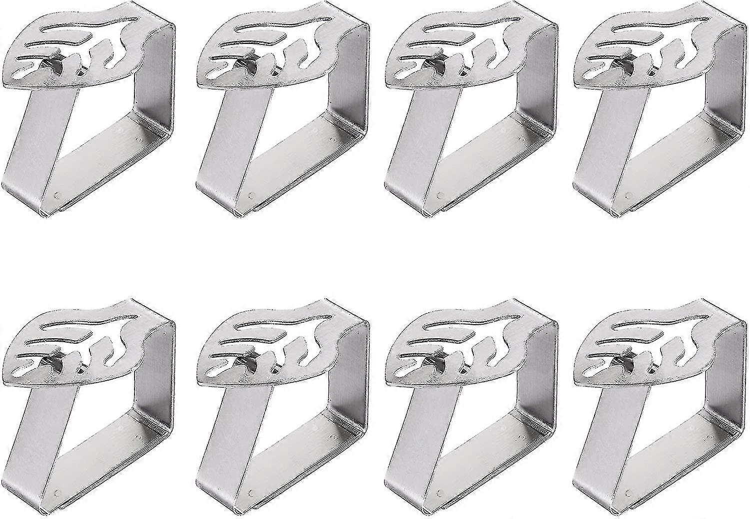 8 Pieces Stainless Steel Tablecloth Clamps Leaf Shape Adjustable Tablecloth